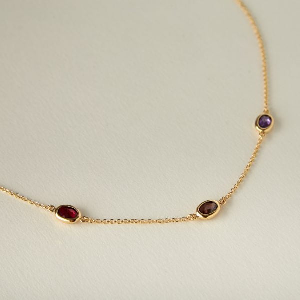 Colier din aur galben 14K Droplet - imagine 2