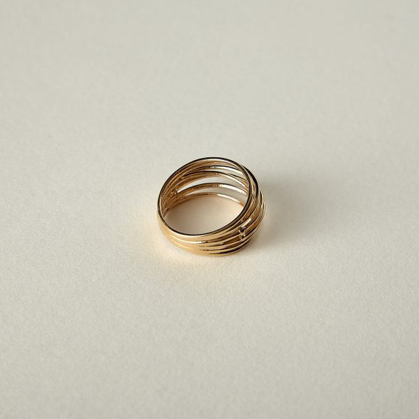 Inel din aur galben 14K Pulse - imagine 2